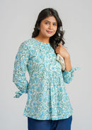 Block Printed Cotton Short Top