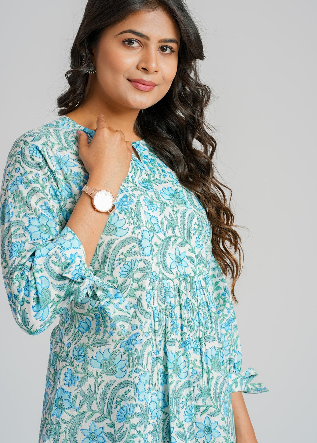 Block Printed Cotton Short Top