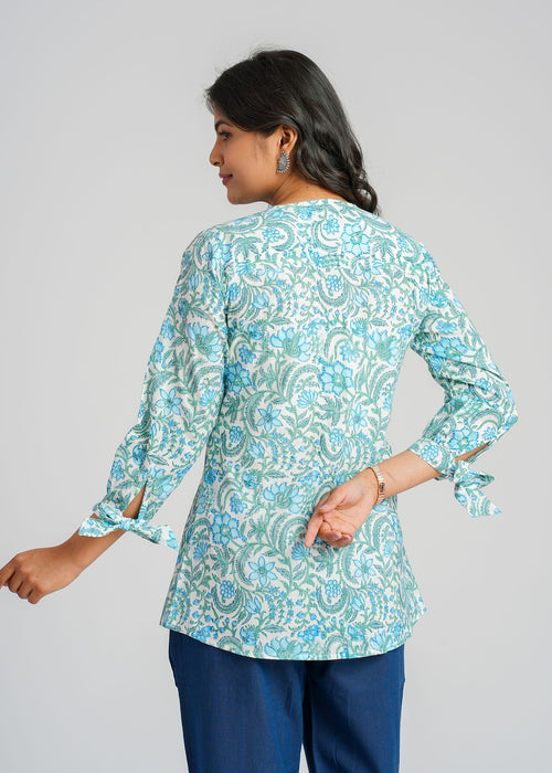 Block Printed Cotton Short Top