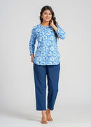 Block Printed Cotton Short Kurti