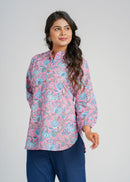 Block Printed Cotton Short Kurti