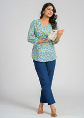 Block Printed Short Kurti