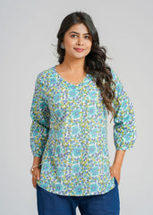 Block Printed Short Kurti