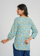 Block Printed Cotton Short Kurti
