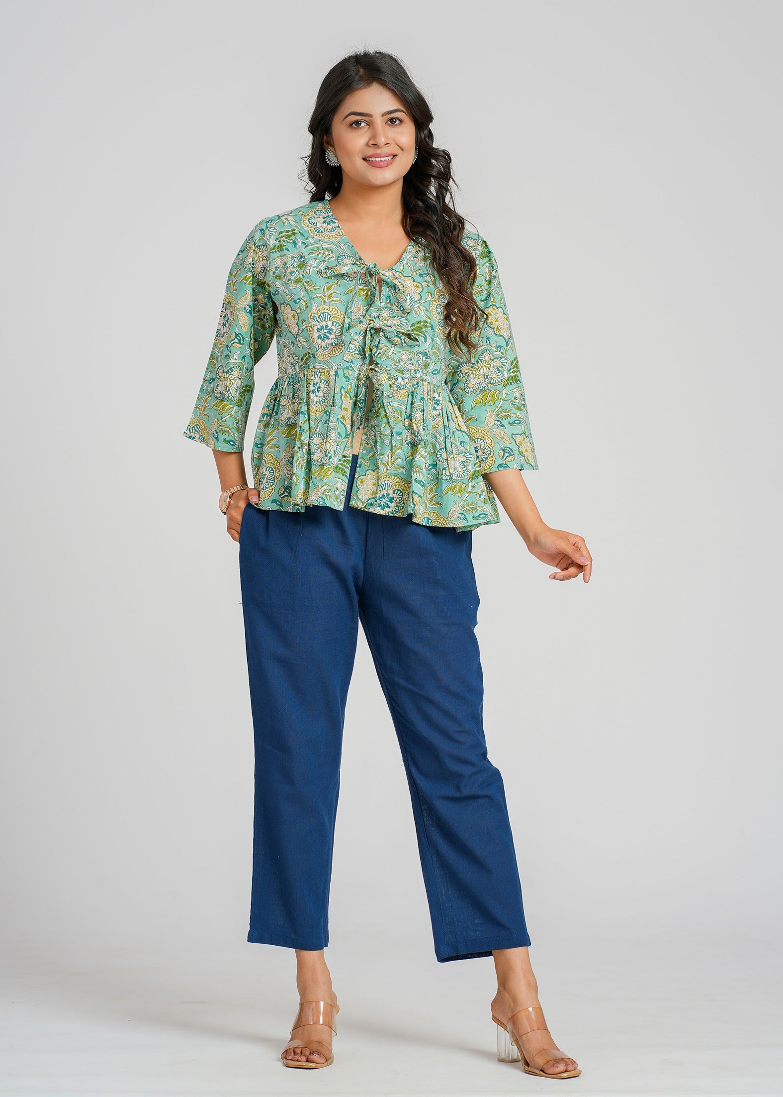 Block Printed Cotton Short Top