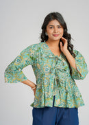 Block Printed Cotton Short Top