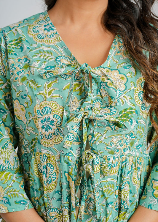 Arla Block Printed Short Top