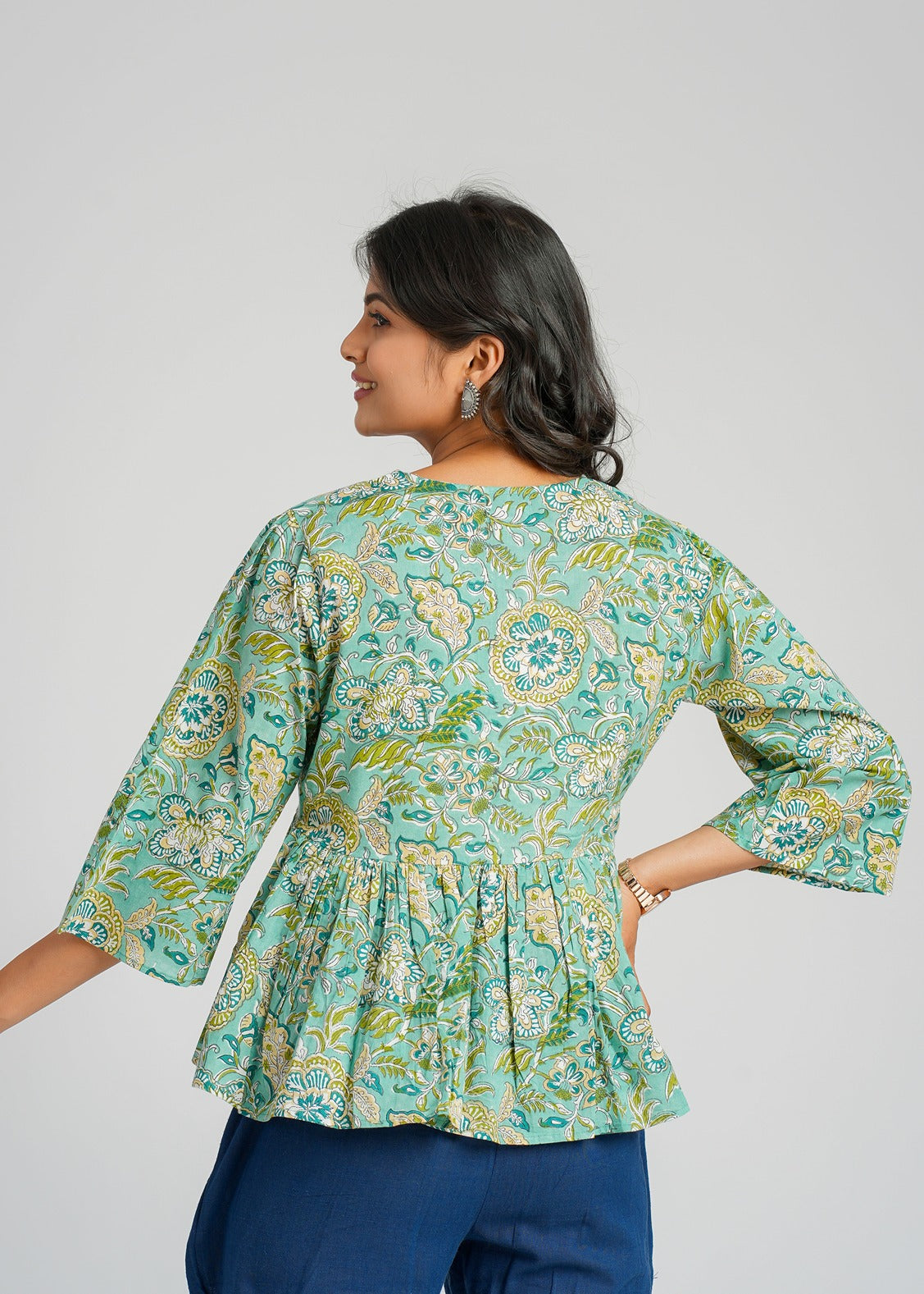 Block Printed Cotton Short Top