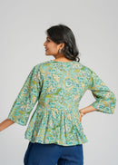 Block Printed Cotton Short Top