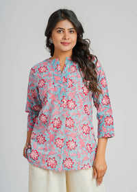 Block Printed Cotton Short Top