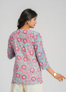 Block Printed Cotton Short Top