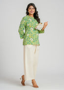 Block Printed Cotton Short Kurti