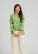 Block Printed Cotton Short Kurti