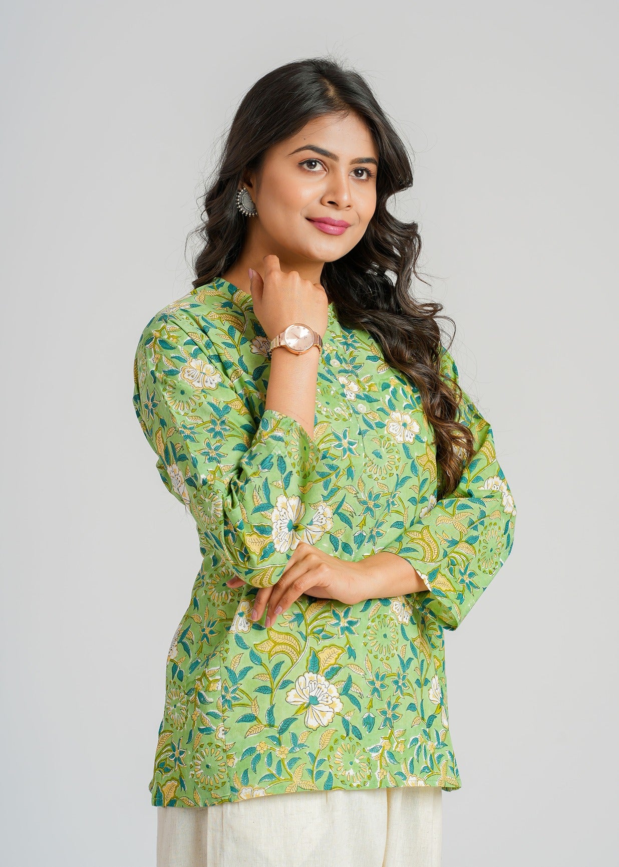 Wildflower Block Printed Short Kurti
