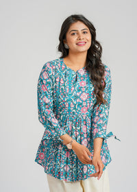 Block Printed Cotton Short Top
