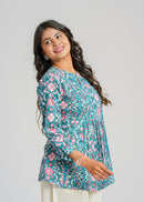Block Printed Cotton Short Top