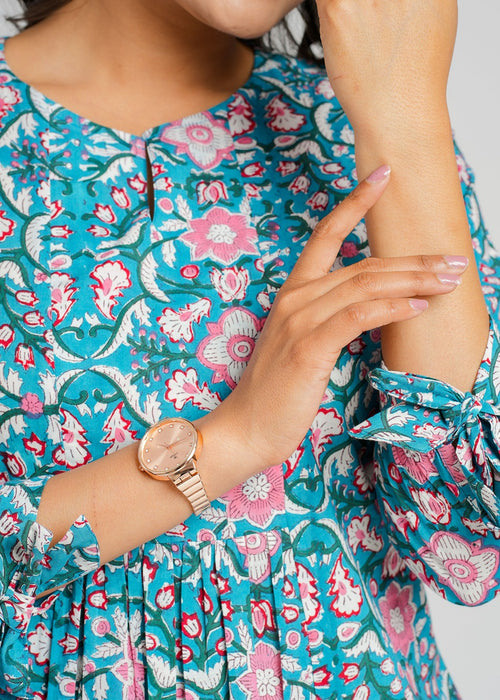 Block Printed Cotton Short Top