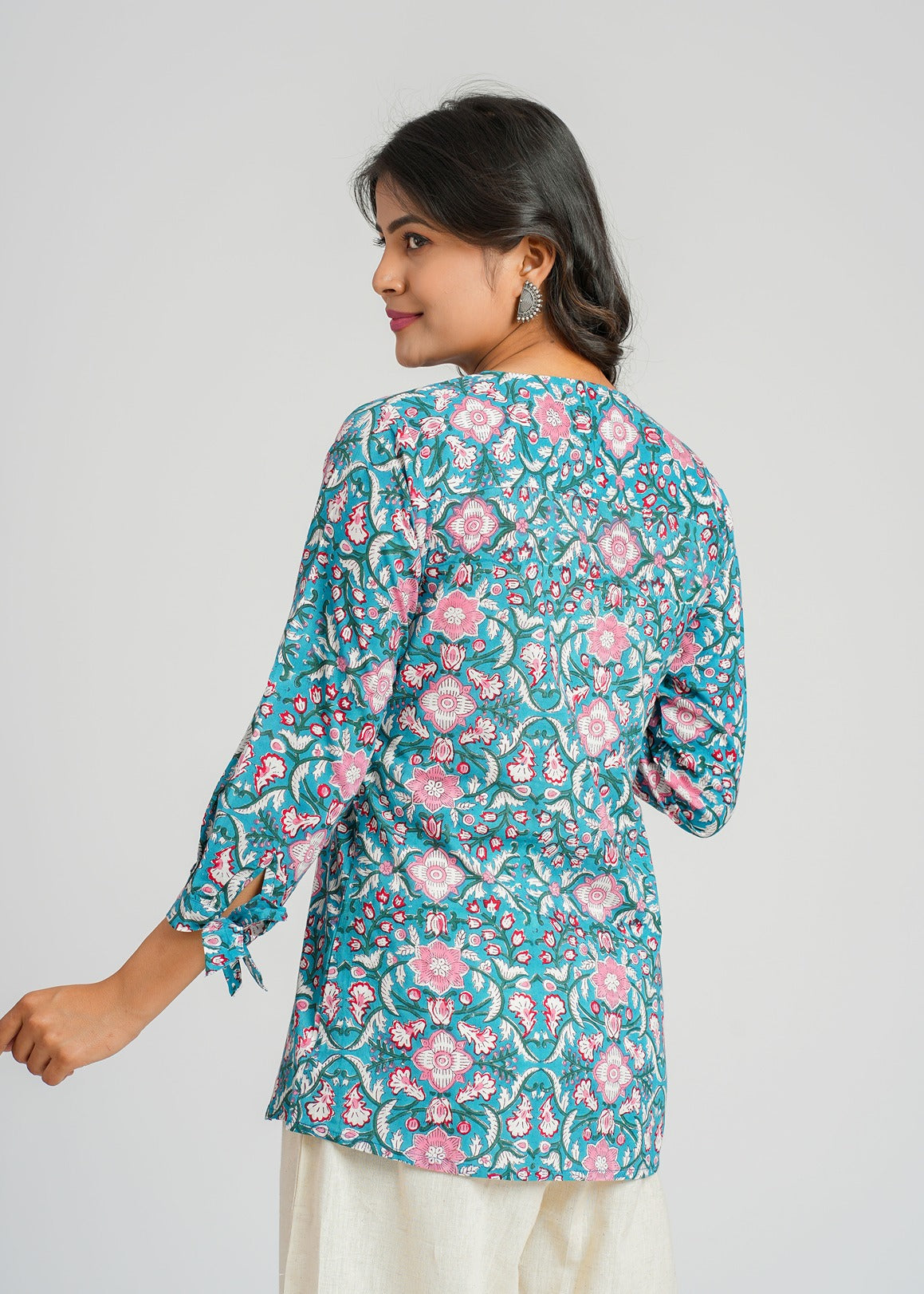 Block Printed Cotton Short Top