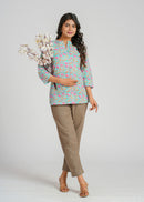 Block Printed Cotton Short Top