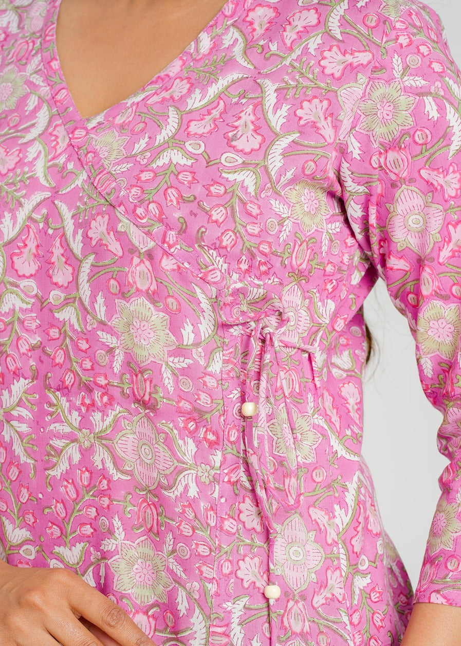 Block Printed Cotton Short Kurti