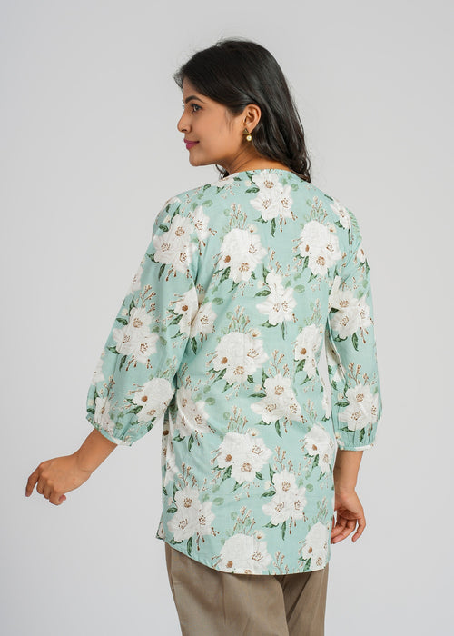 Block Printed Cotton Short Top