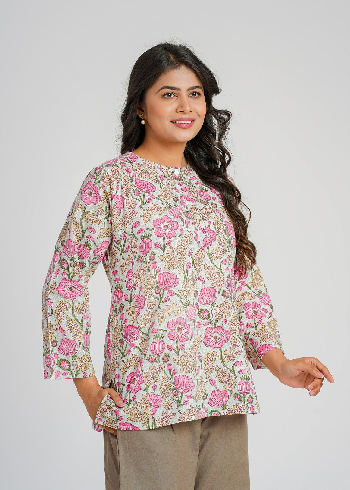Jasmine Block Printed Short Kurti