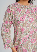 Block Printed Cotton Short Kurti