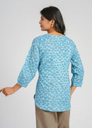 Block Printed Cotton Short Kurti