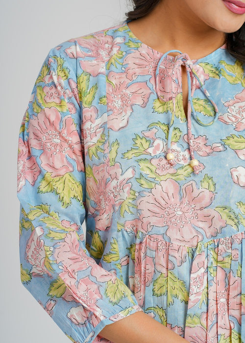 Block Printed Cotton Short Top