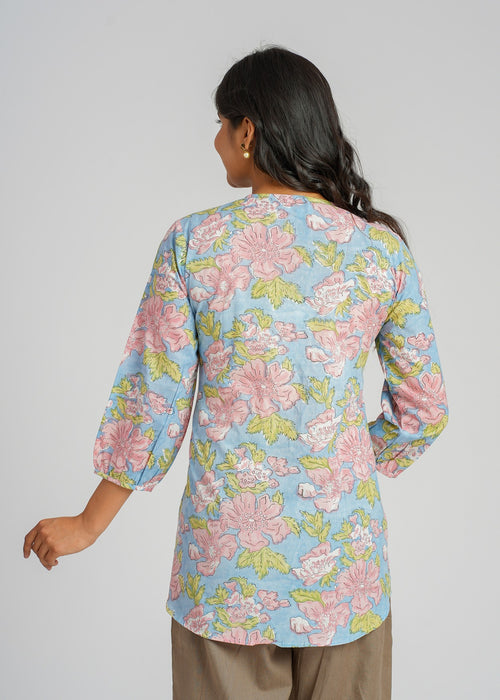 Block Printed Cotton Short Top