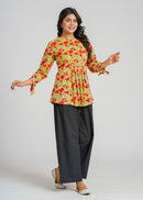 Block Printed Cotton Short Top