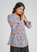 Block Printed Cotton Short Top