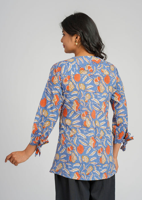 Block Printed Cotton Short Top