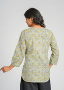 Block Printed Cotton Short Kurti