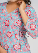 Block Printed Cotton Short Kurti