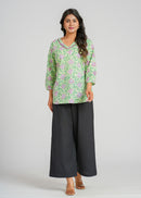 Block Printed Cotton Short Kurti