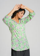 Block Printed Cotton Short Kurti