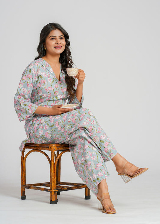 Grey Printed Co-Ord Set
