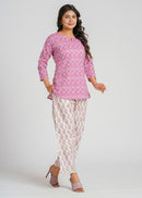 Violet Mirage Cotton Printed Cotton Co-Ord set