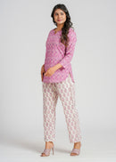 Violet Mirage Cotton Printed Cotton Co-Ord set
