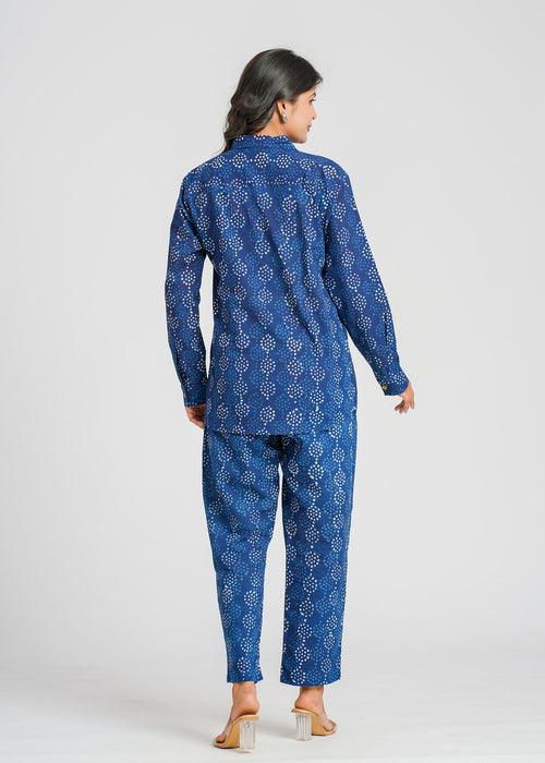 Midnight Raindrop Cotton Co-Ord set