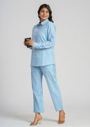 Blue Striped Cotton Co-Ord set
