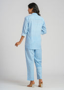 Blue Striped Cotton Co-Ord set