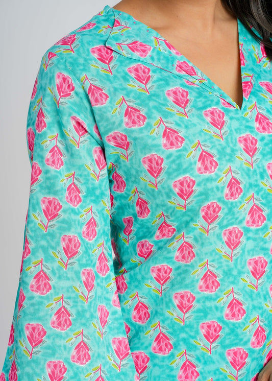 Teal Pink Co-Ord Set