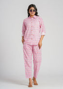 Pink Pineapple Printed Cotton Co-Ord set