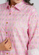 Pink Pineapple Printed Cotton Co-Ord set
