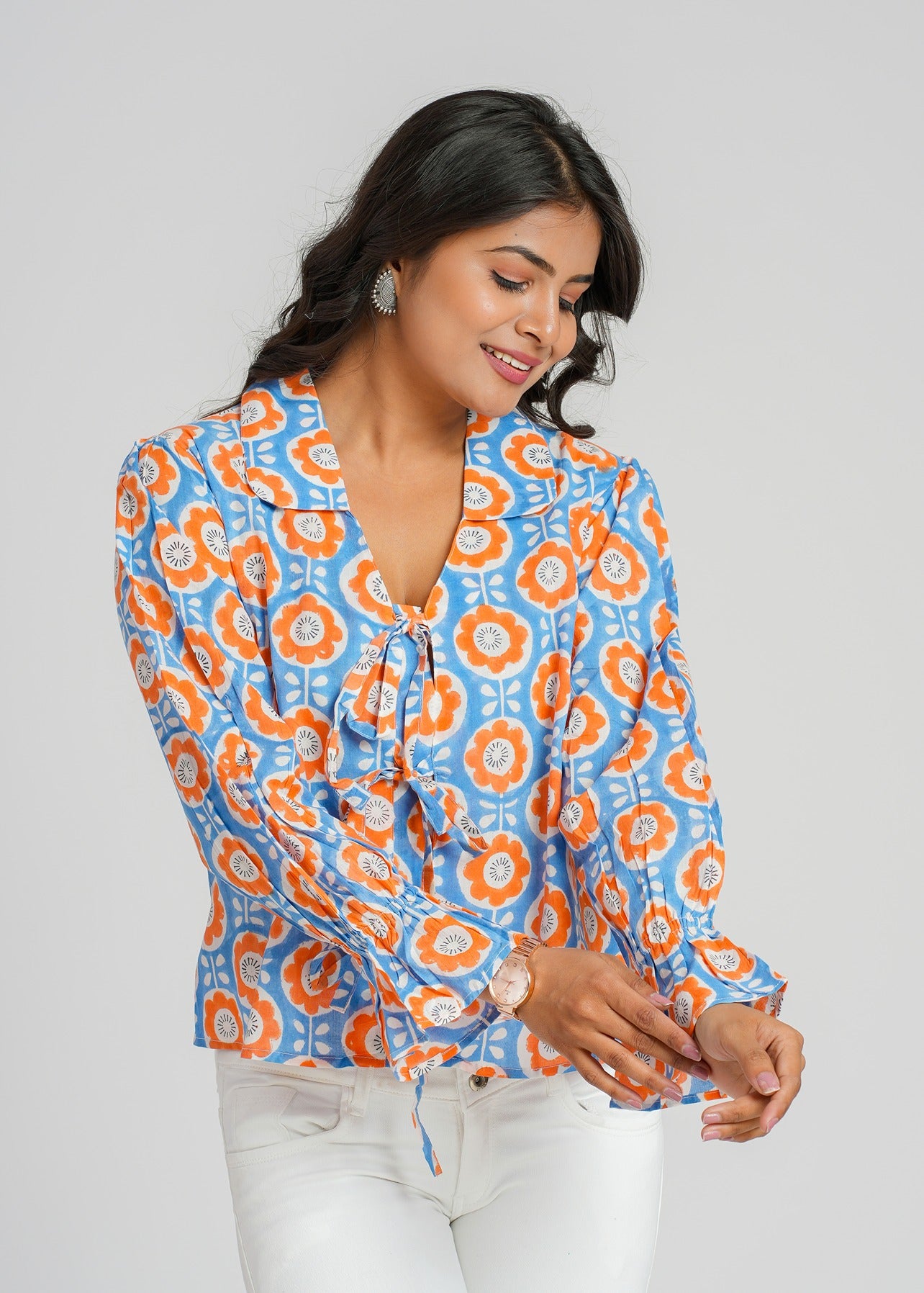 Summer Block Printed Short Top