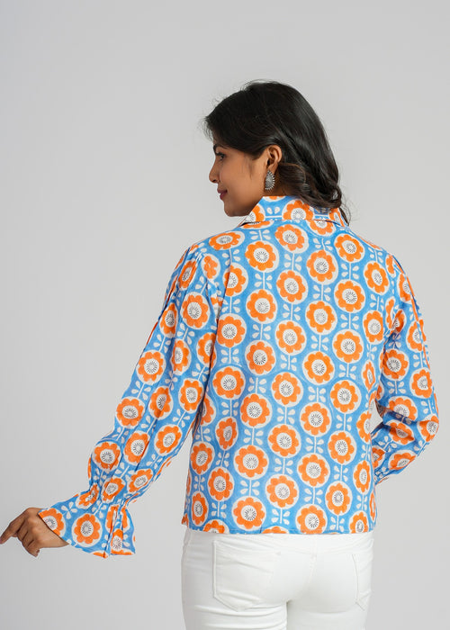 Women’s Cotton Block Printed Short Top