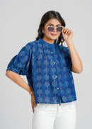 Block Printed Cotton Short Top