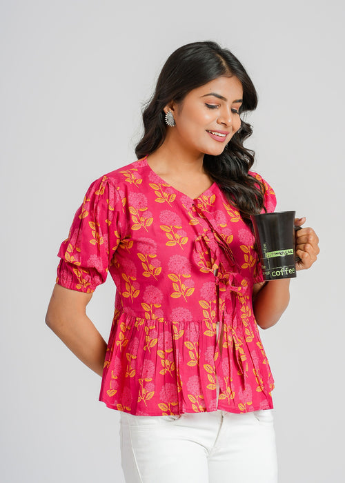 Block Printed Cotton Short Top